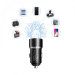 SkyDolphin Автомобильное зарядное устройство SkyDolphin SZ02V Aluminium (2USB, 2.4A) Black (AZP-000073) + кабель microUSB