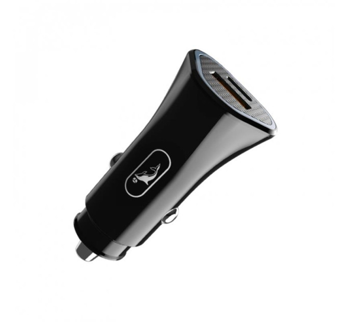 SkyDolphin Автомобільний зарядний пристрій SkyDolphin SZ16 PD+QC3.0 (2USB, 3.1A) Black (AZP-000090)
