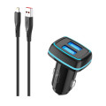 SkyDolphin Автомобильное зарядное устройство SkyDolphin SZ18L (2USB, 3.4A) Black (AZP-000099) + кабель Lightning