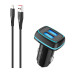 SkyDolphin Автомобильное зарядное устройство SkyDolphin SZ18L (2USB, 3.4A) Black (AZP-000099) + кабель Lightning