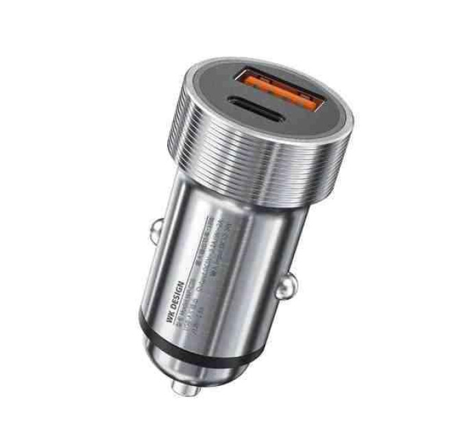 WK Автомобильное зарядное устройство WK WP-C28 (2USB) Silver (6941027614648)