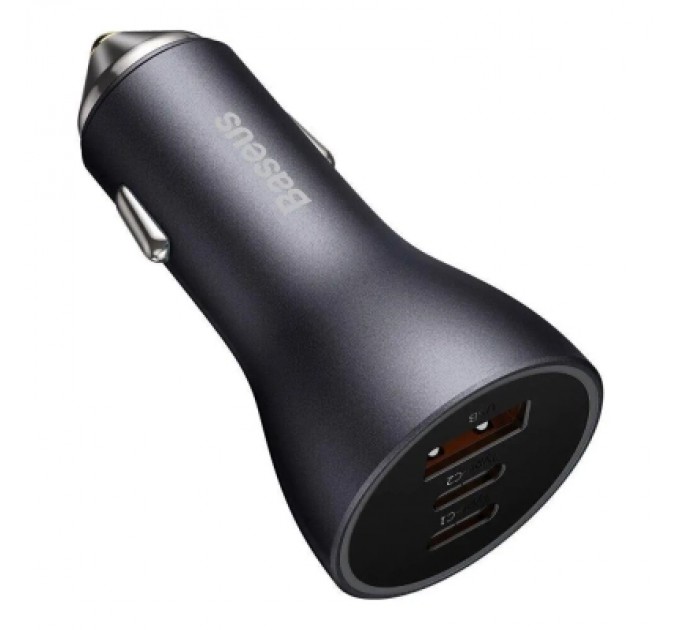 Baseus Зарядний пристрій Baseus 1xUSB + 2xUSB-C 65W Golden Contactor Pro dark gray (CGJP010013)