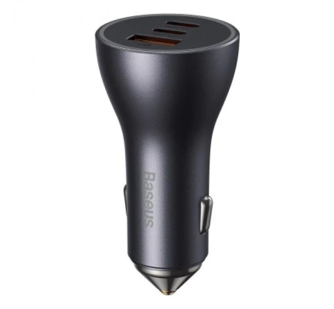 Baseus Зарядний пристрій Baseus 1xUSB + 2xUSB-C 65W Golden Contactor Pro dark gray (CGJP010013)