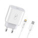 SkyDolphin Зарядний пристрій SkyDolphin SC18EL PD2.0 (1USB-С, 3A) White (MZP-000156) + кабель Lightning