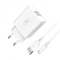 SkyDolphin Зарядное устройство SkyDolphin SC30T (2USB, 2.1A) White (SDMZP-000113) + кабель Type-C