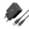 SkyDolphin Зарядное устройство SkyDolphin SC30V (2USB, 2.1A) Black (SDMZP-000172) + кабель microUSB