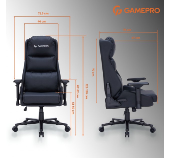 GamePro Крісло ігрове GamePro GC760DG Fabric Dark Gray (GC760DG)