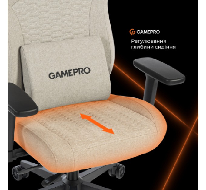 GamePro Крісло ігрове GamePro GC760LG Fabric Light Gray (GC760LG)
