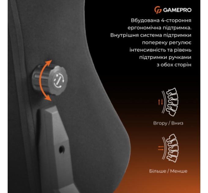 GamePro Крісло ігрове GamePro GC775B Fabric Black (GC775B)