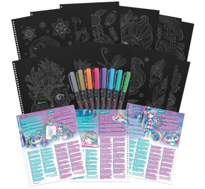 Nebulous Stars Набір для творчості Nebulous Stars Розмальовка Айседора чорні аркуші (11136)