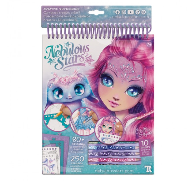 Nebulous Stars Набір для творчості Nebulous Stars Скетчбук Кристалія. Мотиви самоцвітів (11140)
