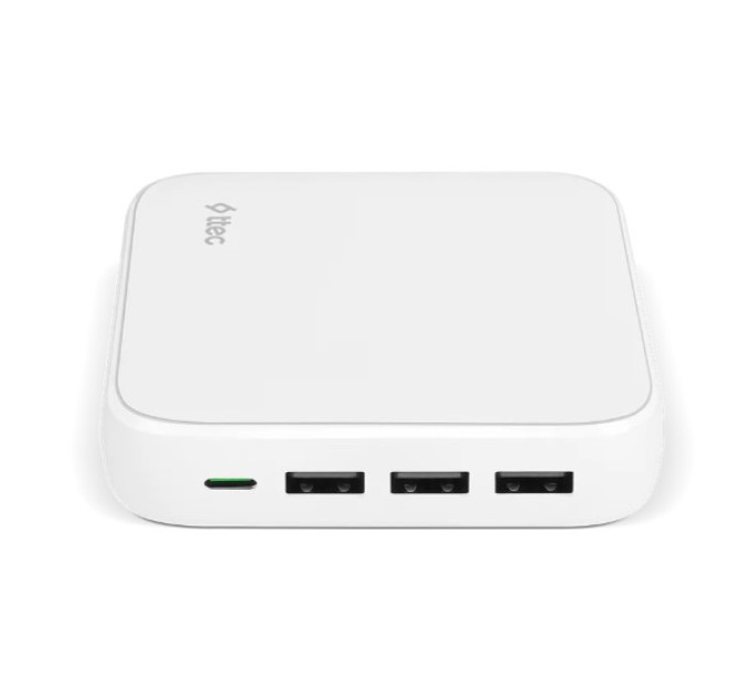 Ttec Сетевое зарядное устройство Ttec SmartCharger Quattro GaN USB-C/USB-A 65W White (2SCG02B)