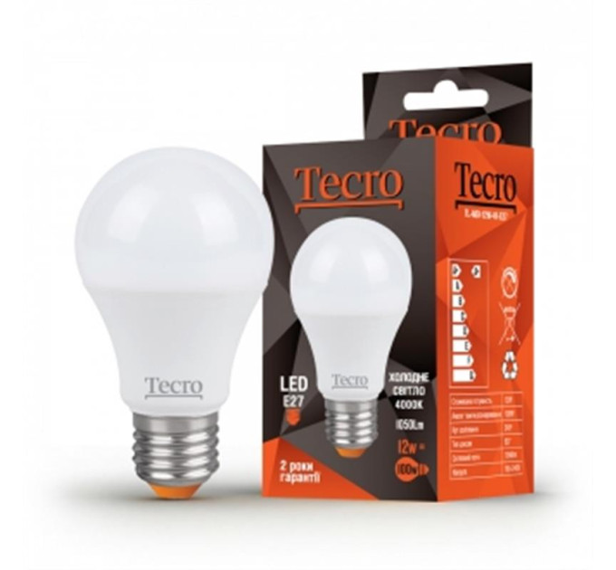 Tecro Лампа светодиодная Tecro 12W E27 4000K (TL-A60-12W-4K-E27)