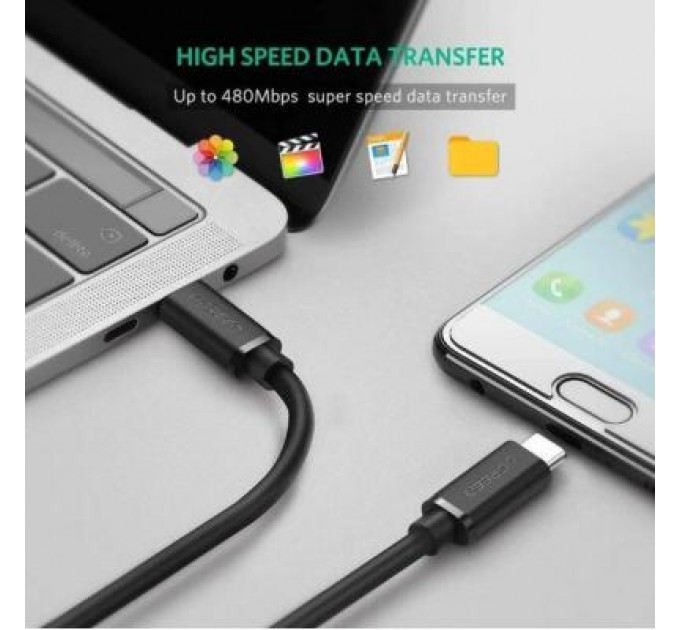 Ugreen Дата кабель USB-C to USB-C 2.0m US286 3A Black Ugreen (10306)