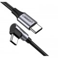 Ugreen Дата кабель USB-C to USB-C 1.0m US255 Angled 3A (Gray\Black) Ugreen (50123)