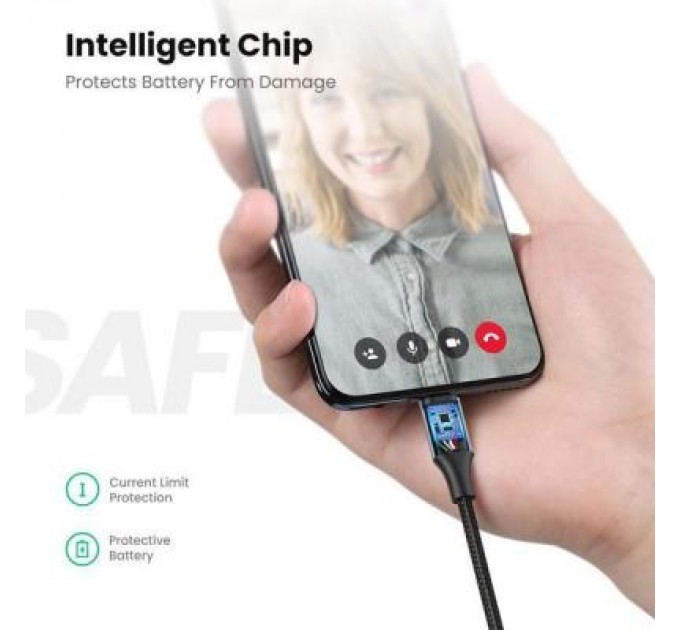 Ugreen Дата кабель USB 2.0 AM to Micro 5P 2.0m US290 Aluminum Braid Black Ugreen (60148)