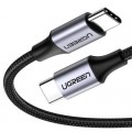 Ugreen Дата кабель USB-C to USB-C 1.0m US261 3A Alum. Braid Gray\Black Ugreen (50150)