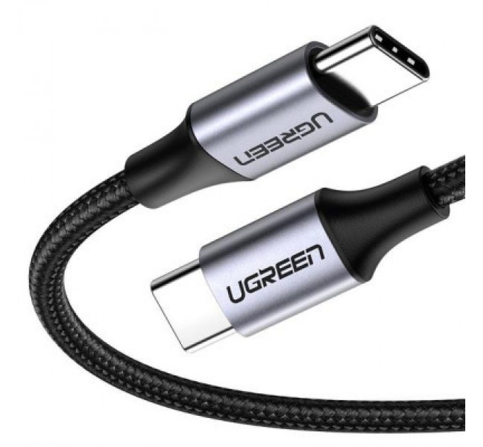 Ugreen Дата кабель USB-C to USB-C 1.0m US261 3A Alum. Braid Gray\Black Ugreen (50150)