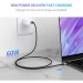 Ugreen Дата кабель USB-C to USB-C 1.0m US261 3A Alum. Braid Gray\Black Ugreen (50150)