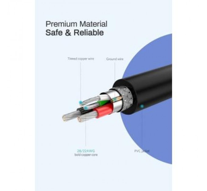 Ugreen Дата кабель USB 2.0 AM to Micro 5P 2.0m US289 Black Ugreen (60138)