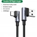 Ugreen Дата кабель USB 2.0 AM to Type-C 1.0m US176 Both Angled 3A (Black) Ugreen (20856)