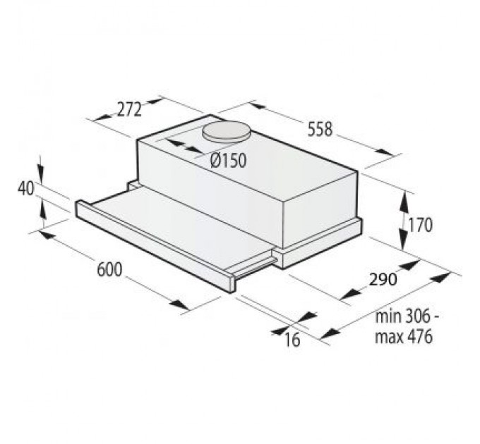 Gorenje Витяжка кухонна Gorenje TH62E4BG