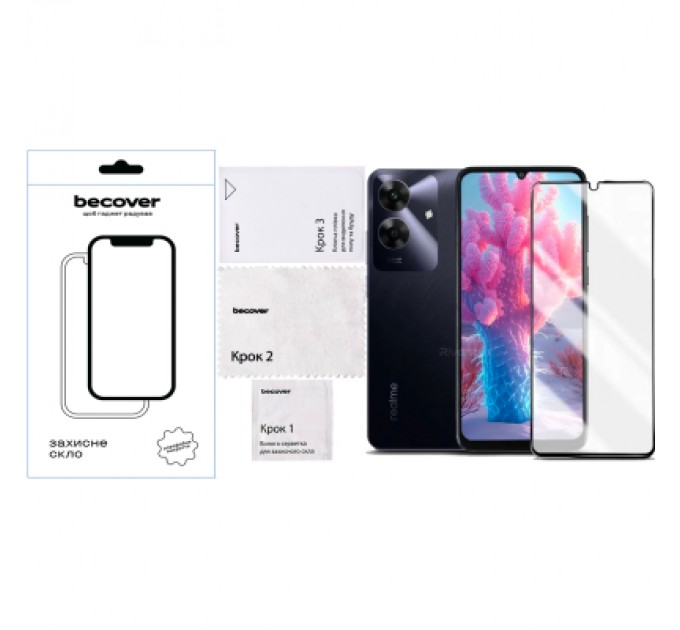 BeCover Скло захисне BeCover Realme Note 60 Black (713033)