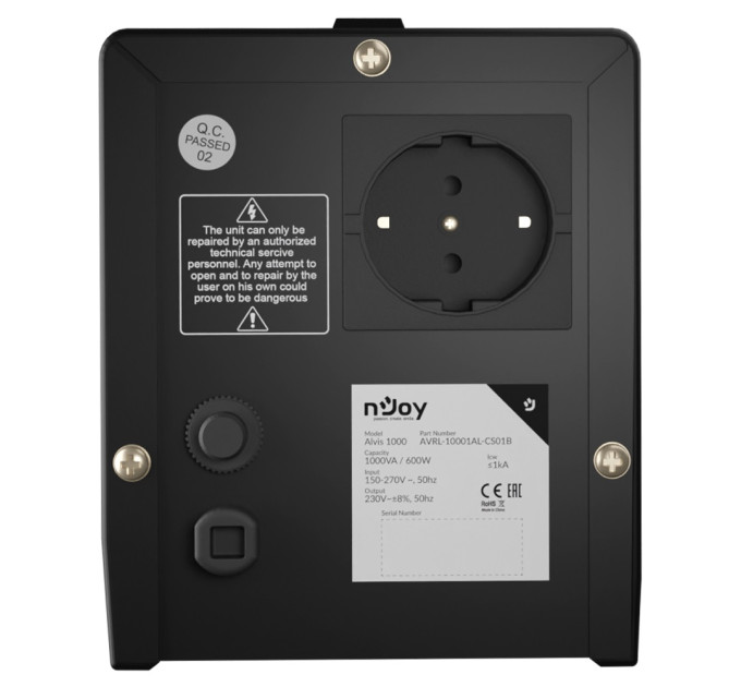 nJoy Стабилизатор NJOY Alvis 1000 (AVRL-10001AL-CS01B) AVR, 1 розетка