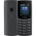 Nokia Мобильный телефон Nokia 110 2023 Dual Sim Charcoal; 1.77" (160x128) TFT / клавиатурный моноблок / ОЗУ 4 МБ / 4 МБ встроенной + microSD до 32 ГБ / камера 0.3 Мп / 2G (GSM) / 115.1x49.4x14.5 мм / 1000 мАч / черный