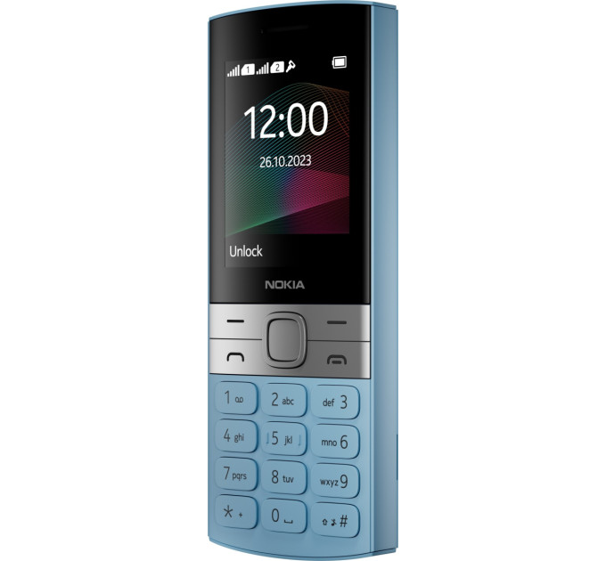 Nokia Мобильный телефон Nokia 150 2023 Dual Sim Blue; 2.4" (320x240) TFT / клавиатурный моноблок / ОЗУ 4 МБ / 4 МБ встроенной + microSD до 32 ГБ / камера 0.3 Мп / 2G (GSM) / 130.95x50.6x15.15 мм, 106.3 г / 1450 мАч / синий