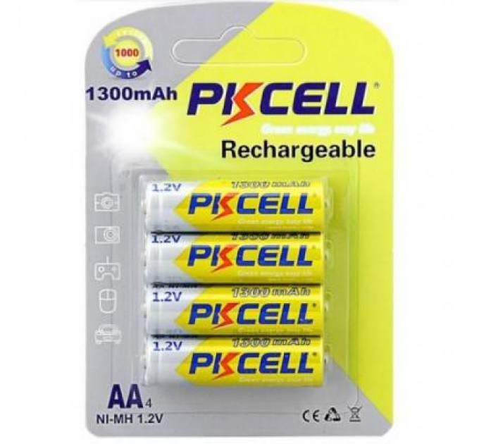 PkCell Акумулятор PkCell AA R6 NiMH 1300mAh * 4 (PC/AA1300-4BR)