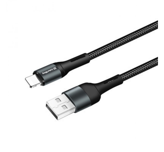 ColorWay Дата кабель USB 2.0 AM to Lightning 1.0m nylon black ColorWay (CW-CBUL045-BK)