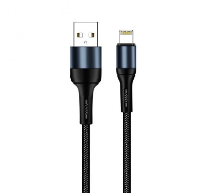 ColorWay Дата кабель USB 2.0 AM to Lightning 1.0m nylon black ColorWay (CW-CBUL045-BK)