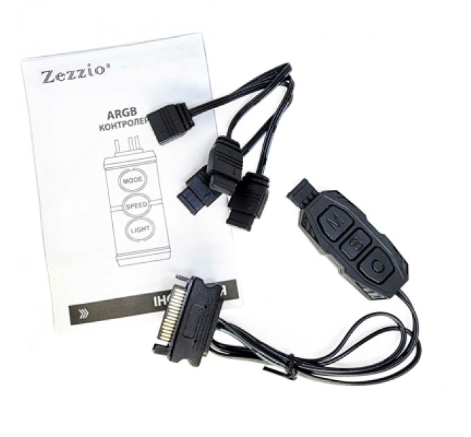 Zezzio Модуль управління підсвічуванням Zezzio Контролер керування Zezzio ARGB 3-Pin 5V/SATA (Zezzio ARGB controller Sata) (Zezzio ARGB 3-Pin 5V/SATA)