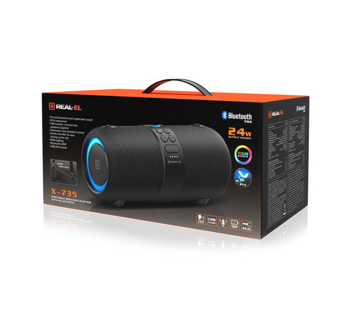 REAL-EL Акустическая система REAL-EL X-735 Black