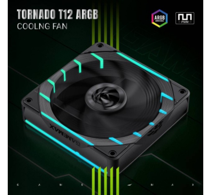 Gamemax Кулер до корпусу Gamemax Tornado T12 ARGB