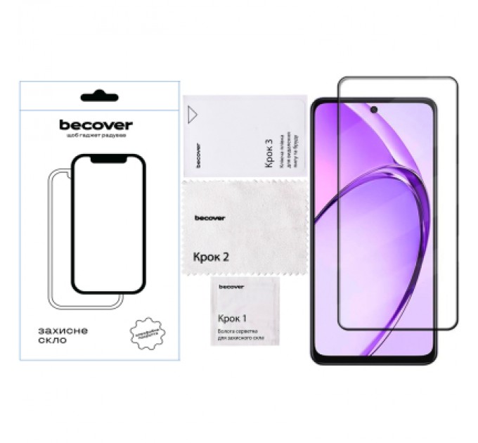 BeCover Скло захисне BeCover Oppo Reno14 5G Black (713933)