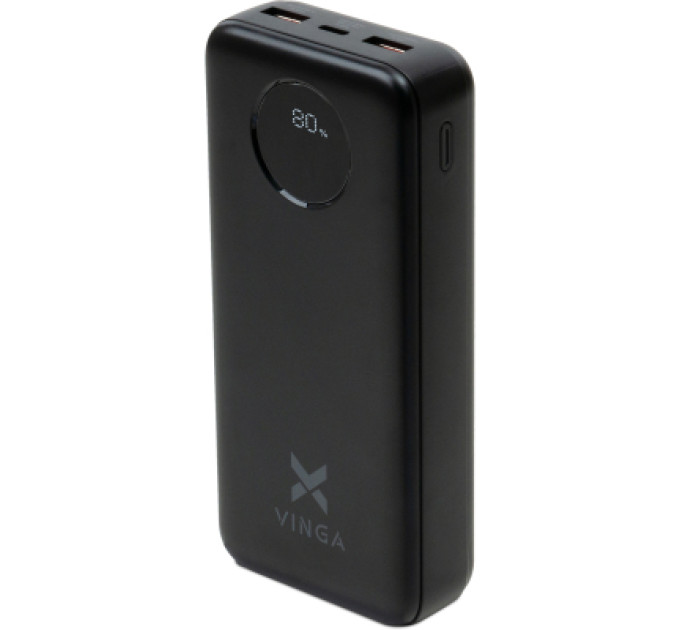 Vinga Батарея універсальна Vinga 20000 mAh 22.5W Display Black (VPBB2022)