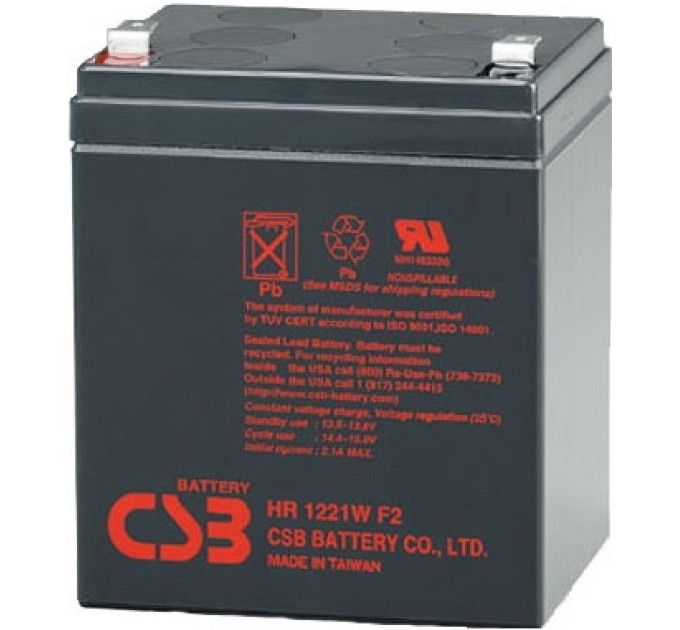 CSB Акумуляторна батарея CSB 12V 5AH (HR1221W) AGM