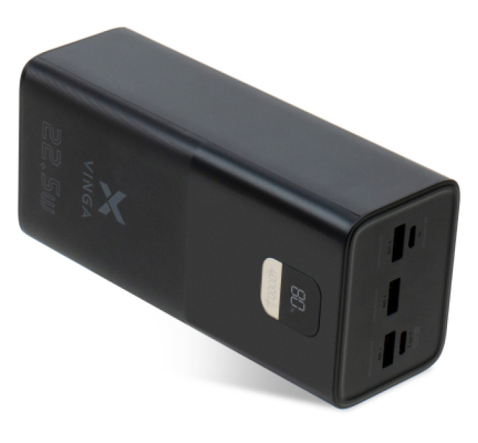 Vinga Батарея універсальна Vinga 40000 mAh 22.5W Display Black (VPBB4022)