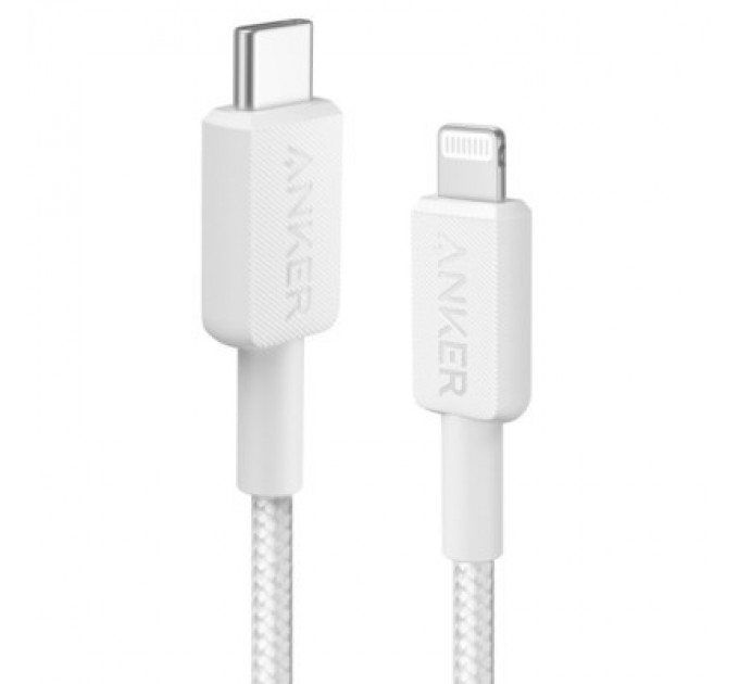 Anker Дата кабель USB 2.0 AM to Lightning 0.9m 322 White Anker (A81B5H21/A81B5G21)
