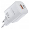 Choetech Зарядний пристрій Choetech GaN USB-A/USB-C 33W QC3.0/PD/PPS (PD5006-EU-WH)