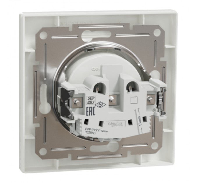 Schneider Electric Розетка Schneider Electric ASFORA без заземлення біла (EPH3000121)