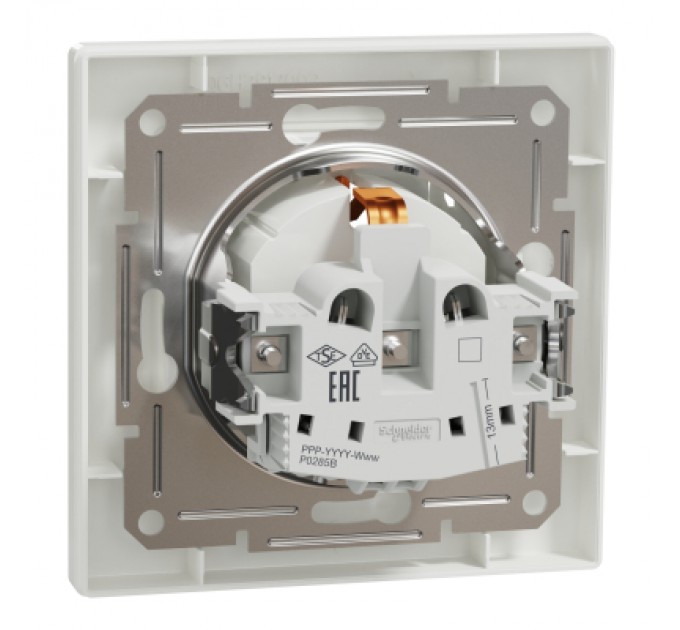 Schneider Electric Розетка Schneider Electric ASFORA з кришкою, біла (EPH3100121)