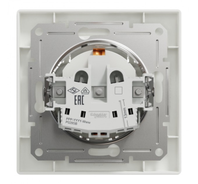 Schneider Electric Розетка Schneider Electric ASFORA з кришкою, біла (EPH3100121)