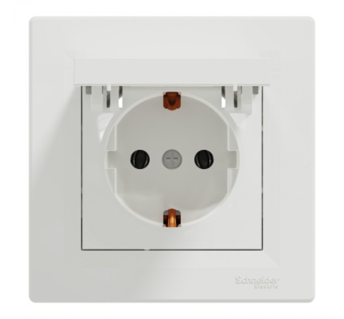 Schneider Electric Розетка Schneider Electric ASFORA з кришкою, біла (EPH3100121)