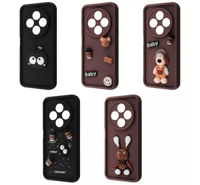 NCase Чохол-накладка Pretty Things Case для Xiaomi Redmi 14C 4G/Poco C75 Brown/Rabbit