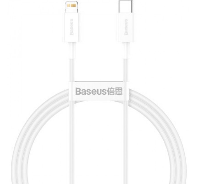 Baseus Дата кабель USB-C to Lightning 1.0m 20W Superior Series White Baseus (CATLYS-A02)