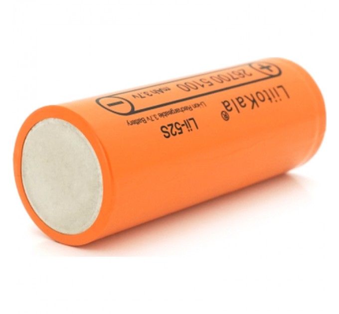 Liitokala Акумулятор 26700 Li-Ion 5000mah 5100-5200mah, 3.7V (2.75-4.2V), Orange Liitokala (Lii-52S)