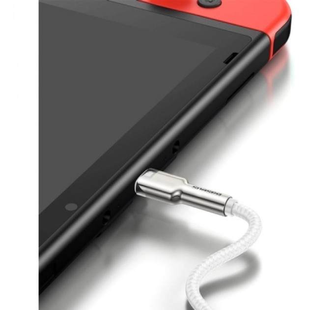 Baseus Дата кабель USB-C to Lightning 1.0m Cafule Metal PD 20W white Baseus (CATLJK-A02)